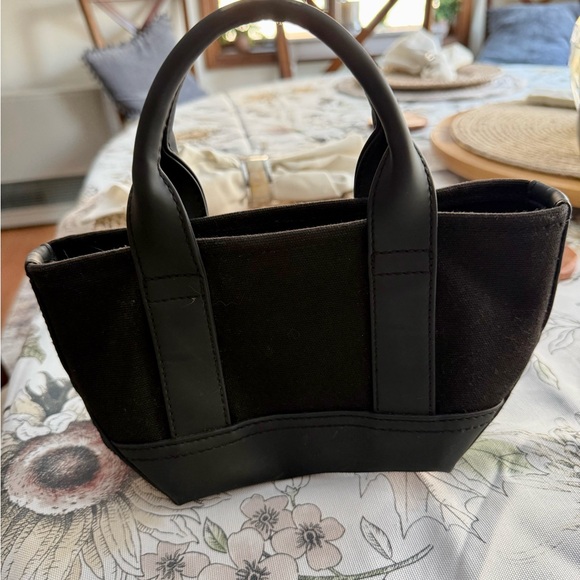 Ralph Lauren Black Mini Bag with Pink Logo - Picture 2 of 3